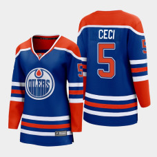 Cody Ceci Edmonton Oilers 2022-23 Home Women Premier Breakaway Player Jersey Royal