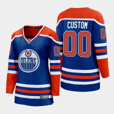 Custom Edmonton Oilers 2022-23 Home Women Premier Breakaway Player Jersey Royal