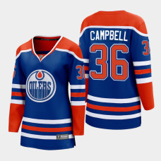 Jack Campbell Edmonton Oilers 2022-23 Home Women Premier Breakaway Player Jersey Royal