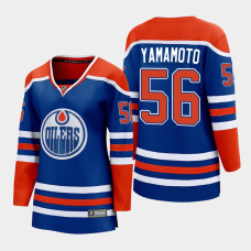 Kailer Yamamoto Edmonton Oilers 2022-23 Home Women Premier Breakaway Player Jersey Royal