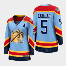 Aaron Ekblad Florida Panthers Special Edition 2.0 Women Breakaway Player Retro Jersey Blue With 2023 Stanley Cup Patch