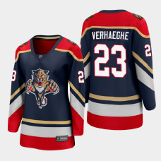 Women Florida Panthers Carter Verhaeghe #23 Special Edition Navy Jersey With 2023 Stanley Cup Patch