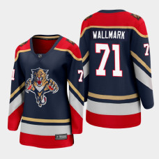 Women Florida Panthers Lucas Wallmark #71 Special Edition Navy Jersey With 2023 Stanley Cup Patch