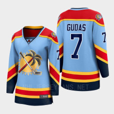 Radko Gudas Florida Panthers Special Edition 2.0 Women Breakaway Player Retro Jersey Blue With 2023 Stanley Cup Patch