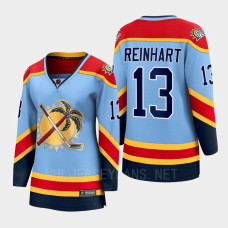 Sam Reinhart Florida Panthers Special Edition 2.0 Women Breakaway Player Retro Jersey Blue With 2023 Stanley Cup Patch