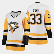 Women Pittsburgh Penguins Alex D'Orio #33 2021 Away White Jersey