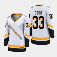 Women Pittsburgh Penguins Alex D'Orio #33 2021 Reverse Retro White Jersey