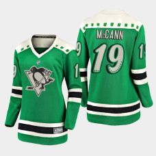 Women Pittsburgh Penguins Jared McCann 2021 St. Patrick's Day Jersey - Green