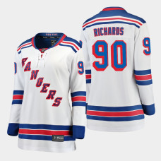 Women New York Rangers Justin Richards #90 2021 Away White Jersey