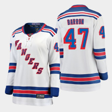 Women New York Rangers Morgan Barron #47 2021 Away White Jersey