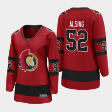 Women Ottawa Senators Olle Alsing #52 2021 Reverse Retro Red Jersey