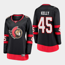 Women Ottawa Senators Parker Kelly #45 2021 Home Black Jersey