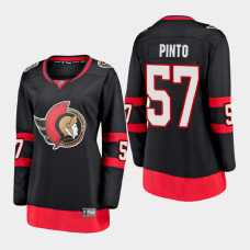 Women Ottawa Senators Shane Pinto #57 2021 Home Black Jersey