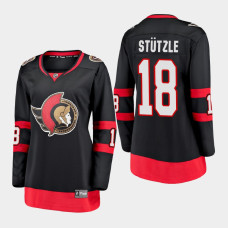 Women Ottawa Senators Tim Stutzle #18 2021 Home Black Jersey