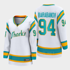 San Jose Sharks Alexander Barabanov #94 White Special Edition 2.0 Breakaway Player 2022 Jersey Women