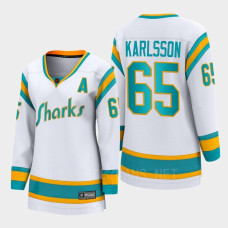 San Jose Sharks Erik Karlsson #65 White Special Edition 2.0 Breakaway Player 2022 Jersey Women