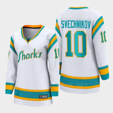 San Jose Sharks Evgeny Svechnikov #10 White Special Edition 2.0 Breakaway Player 2022 Jersey Women