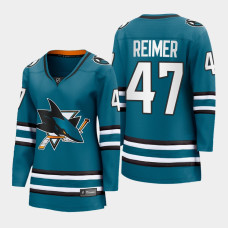 James Reimer San Jose Sharks 2022-23 Home Women Premier Breakaway Jersey Teal