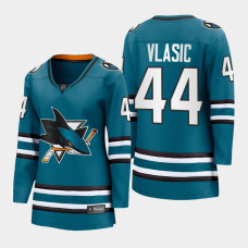 Marc-Edouard Vlasic San Jose Sharks 2022-23 Home Women Premier Breakaway Jersey Teal