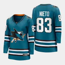 Matt Nieto San Jose Sharks 2022-23 Home Women Premier Breakaway Jersey Teal