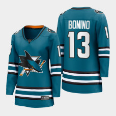 Nick Bonino San Jose Sharks 2022-23 Home Women Premier Breakaway Jersey Teal