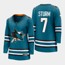 Nico Sturm San Jose Sharks 2022-23 Home Women Premier Breakaway Jersey Teal