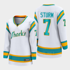 San Jose Sharks Nico Sturm #7 White Special Edition 2.0 Breakaway Player 2022 Jersey Women