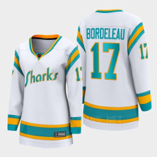 San Jose Sharks Thomas Bordeleau #17 White Special Edition 2.0 Breakaway Player 2022 Jersey Women