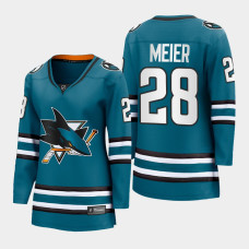 Timo Meier San Jose Sharks 2022-23 Home Women Premier Breakaway Jersey Teal