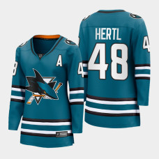 Tomas Hertl San Jose Sharks 2022-23 Home Women Premier Breakaway Jersey Teal