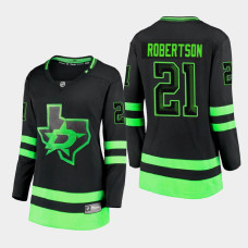 Women Dallas Stars Jason Robertson #21 2021 Alternate Black Jersey