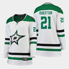 Women Dallas Stars Jason Robertson #21 2021 Away White Jersey