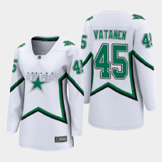 Women Dallas Stars Sami Vatanen #45 2021 Reverse Retro White Jersey