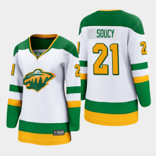 Women Minnesota Wild Carson Soucy #21 2021 Special Edition White Jersey