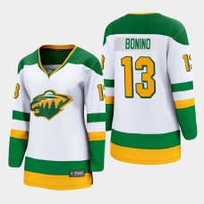 Women Minnesota Wild Nick Bonino #13 2021 Special Edition White Jersey