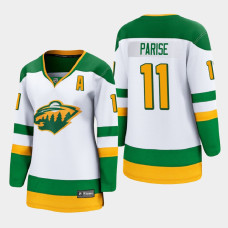 Women Minnesota Wild Zach Parise #11 2021 Special Edition White Jersey