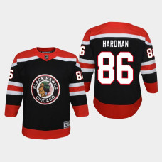 Youth Chicago Blackhawks Mike Hardman #86 Reverse Retro 2021 Jersey Black