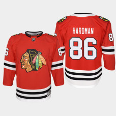 Youth Chicago Blackhawks Mike Hardman #86 Home 2021 Jersey Red