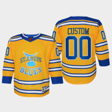 Custom St. Louis Blues 2022 Special Edition 2.0 Replica Retro Youth Jersey Yellow