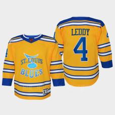 Nick Leddy St. Louis Blues 2022 Special Edition 2.0 Replica Retro Youth Jersey Yellow