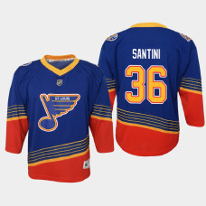 Youth St. Louis Blues Steven Santini #36 Retro 2021 Jersey Blue