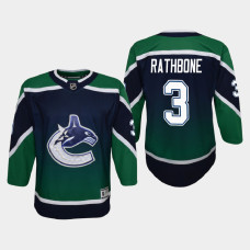 Youth Vancouver Canucks Jack Rathbone #3 Reverse Retro 2021 Jersey Green