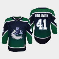 Youth Vancouver Canucks Jonah Gadjovich #41 Reverse Retro 2021 Jersey Green