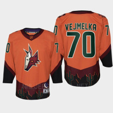 Karel Vejmelka Arizona Coyotes 2022 Special Edition 2.0 Replica Retro Youth Jersey Orange