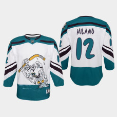 Youth Anaheim Ducks Sonny Milano #12 Special Edition 2021 Jersey White