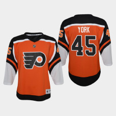 Youth Philadelphia Flyers Cam York #45 Reverse Retro 2021 Jersey Orange