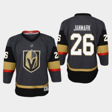 Youth Vegas Golden Knights Mattias Janmark #26 Home Jersey Black With 2023 Stanley Cup Patch