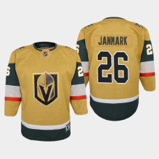 Youth Vegas Golden Knights Mattias Janmark #26 Alternate Jersey Gold With 2023 Stanley Cup Patch