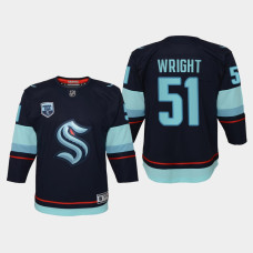 Youth Seattle Kraken Shane Wright #51 Home 2022 NHL Draft Jersey Navy