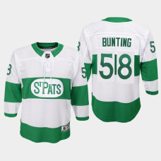 Youth Toronto Maple Leafs Michael Bunting #58 2022 St. Pats Premier Jersey White